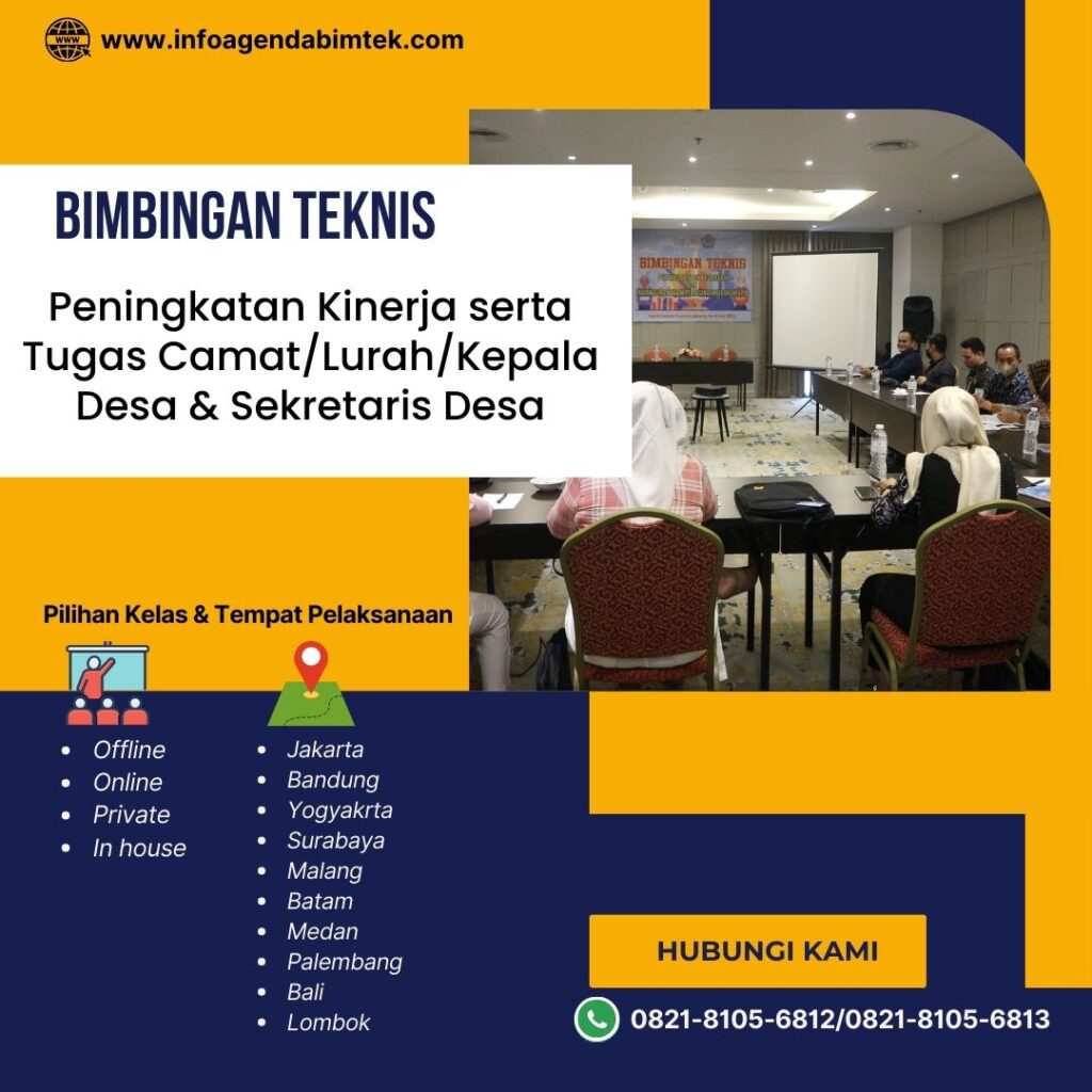 Bimtek Peningkatan Kinerja serta Tugas Camat