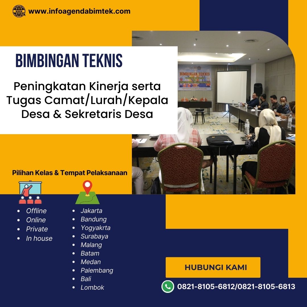 Bimtek Peningkatan Kinerja serta Tugas Camat