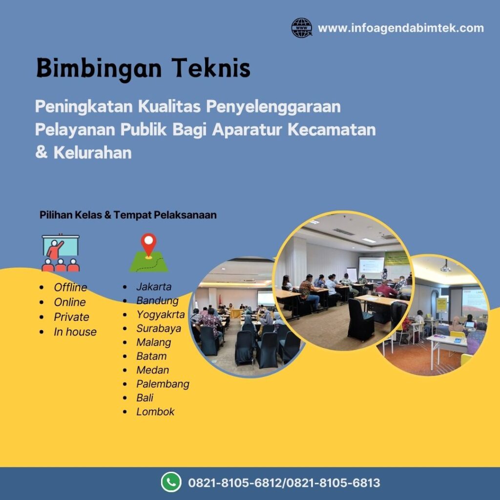 Bimtek Peningkatan Kualitas Penyelenggaraan Pelayanan Publik