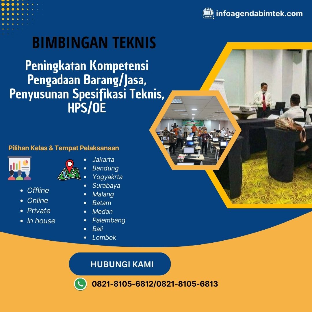 Bimtek Penyusunan Spesifikasi Teknis, HPS-OE